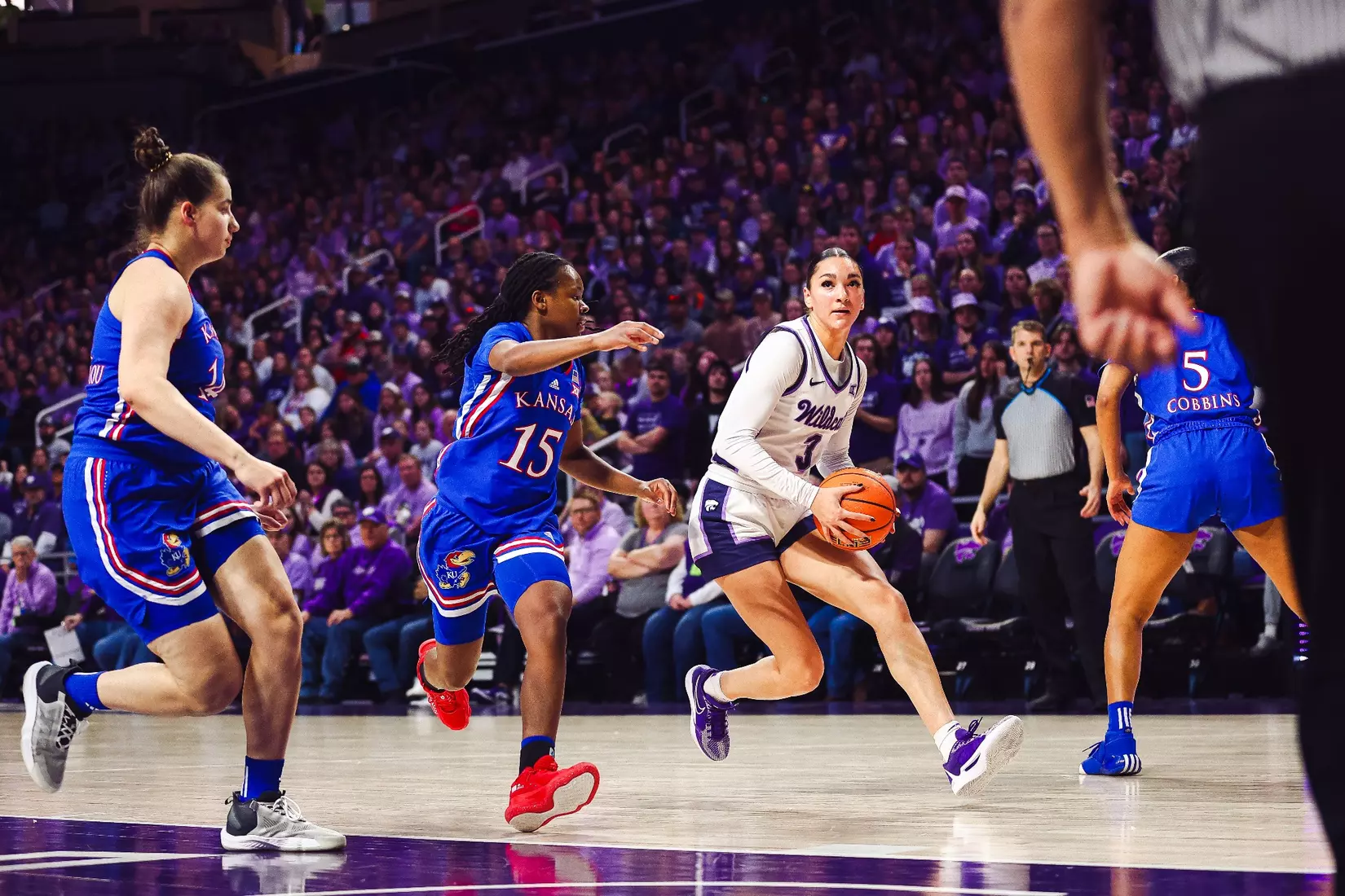 K-State defeats Kansas 69-58 in the Dillons Sunflower Showdown. Bramlage Coliseum / Manhattan, KS