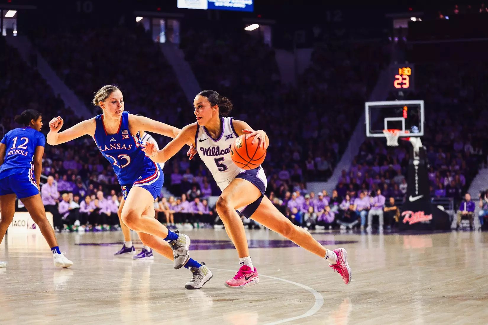 K-State defeats Kansas 69-58 in the Dillons Sunflower Showdown. Bramlage Coliseum / Manhattan, KS