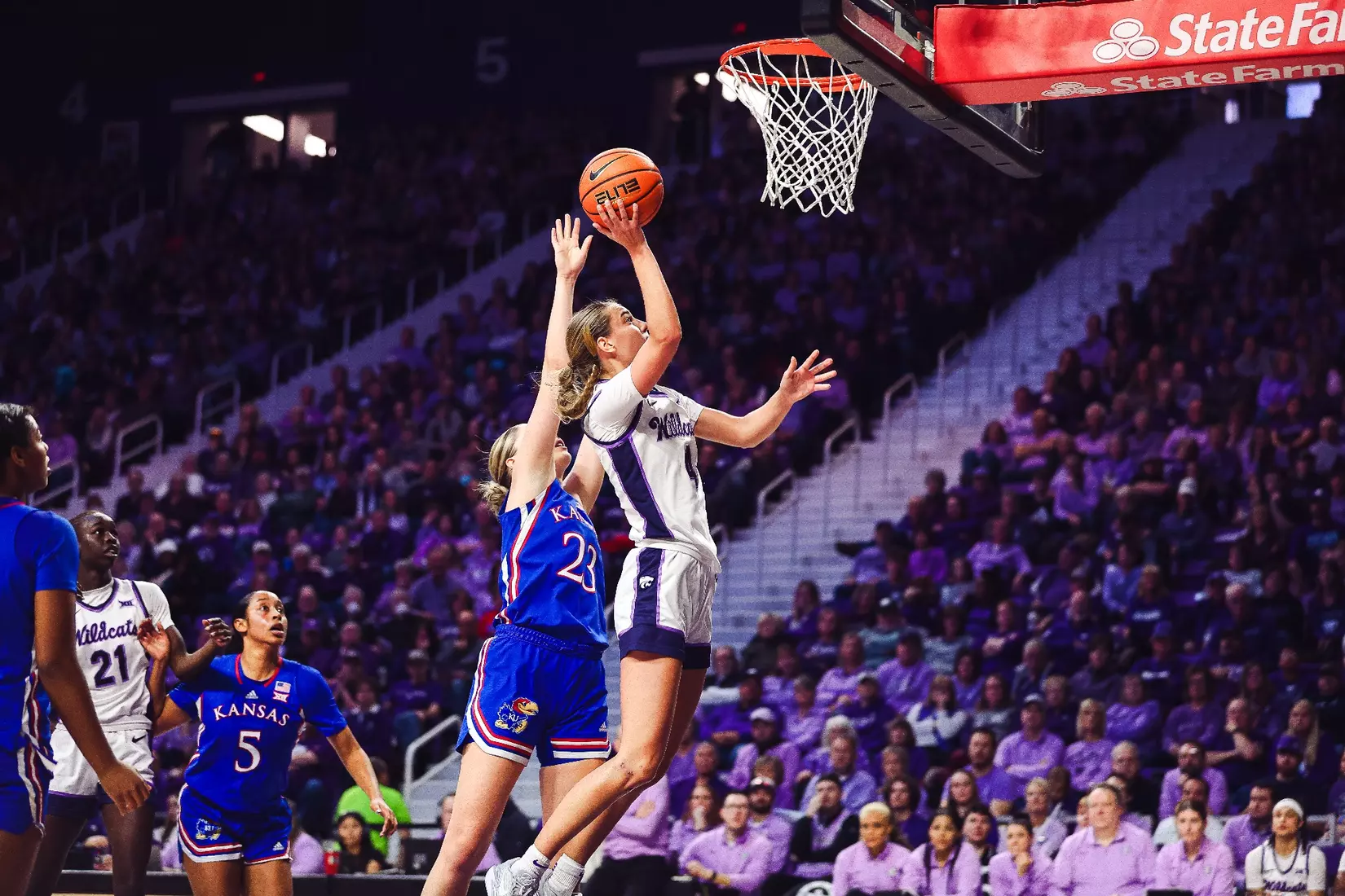 K-State defeats Kansas 69-58 in the Dillons Sunflower Showdown. Bramlage Coliseum / Manhattan, KS