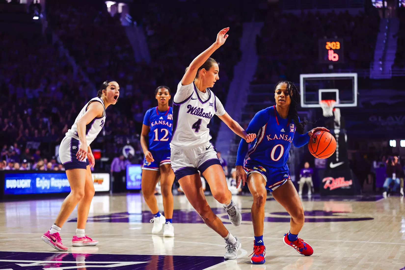 K-State defeats Kansas 69-58 in the Dillons Sunflower Showdown. Bramlage Coliseum / Manhattan, KS