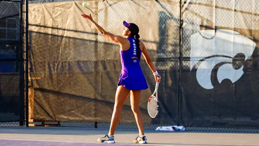 Vanesa Suarez versus Iowa State at Mike Goss Tennis Stadium on March 1