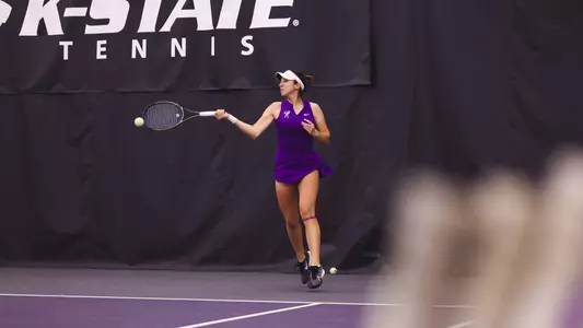 Maria Santos versus TCU on March 17 at Body First Tennis Center