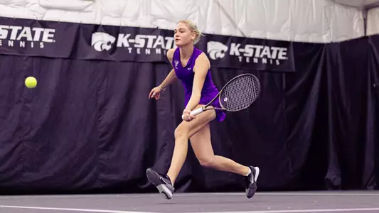 Charlotte Kietel versus TCU on March 17 at Body First Tennis Center