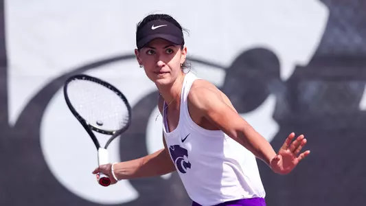 Tereza Polakova on March 3 against Kansas at Mike Goss Tennis Stadium