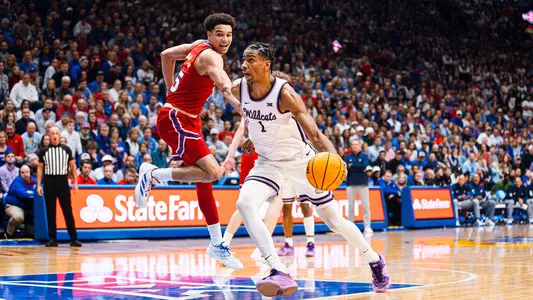 K-State Men's Basketball vs. Kansas, March 5, 2024. Final: KSU 68, KU 90.
(Photo: Lathe Cobb/K-State Sports)