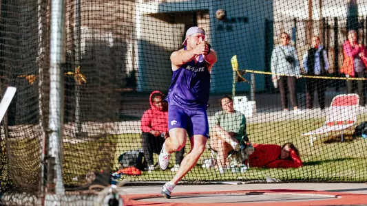 Andrew White in the hammer throw at the Shocker Spring Invitational on March 29-30 at Cessna Stadium