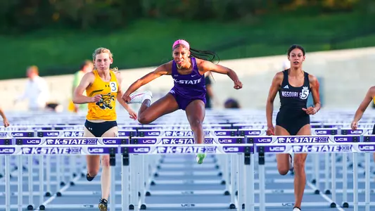 Vanessa Mercera in the 100 meter hurdles during the Ward Haylett Invitational on April 26 at R.V. Christian Track