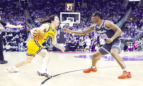 Kansas State Men’s Basketball vs. Wichita State University, December 21, 2023. Final: KSU 69, WSU 60.
(Photo: Will Huster/K-State Sports)