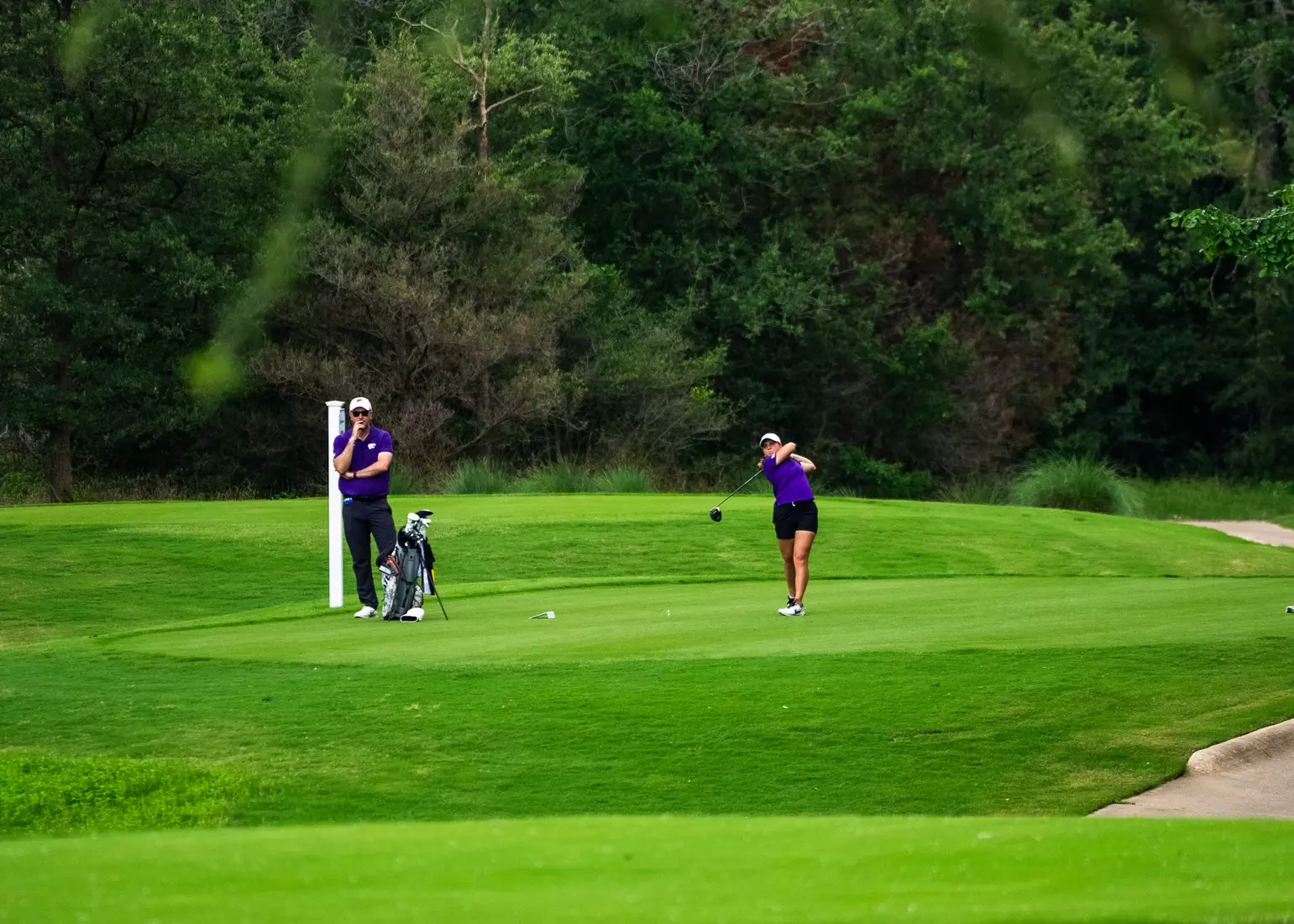 Carla Bernat during the first round of the NCAA Bryan Regional held at the Traditions Golf Club in Bryan, Texas, on Monday, May 6, 2024. (Laryssa Myers)