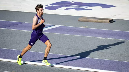 Kerby Depenbusch in the 5,000 meters during the Ward Haylett Invitational on April 26 at R.V. Christian Track