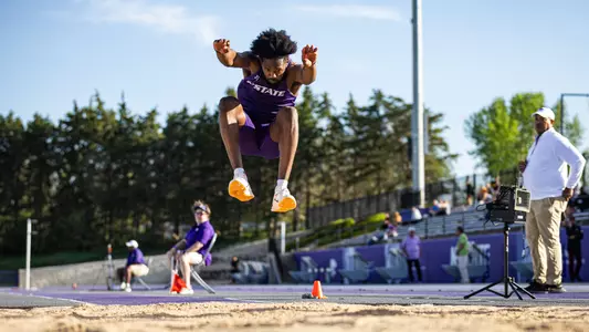 Devon Richardson in the triple jump at the Ward Haylett Invitational on April 26 at R.V. Christian Track