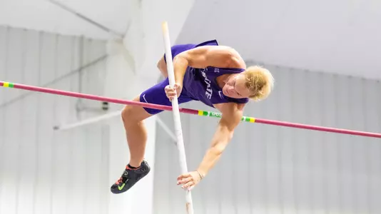 Michael Hermes during the pole vault at the Ward Haylett Invitational on April 26 at R.V. Christian Track