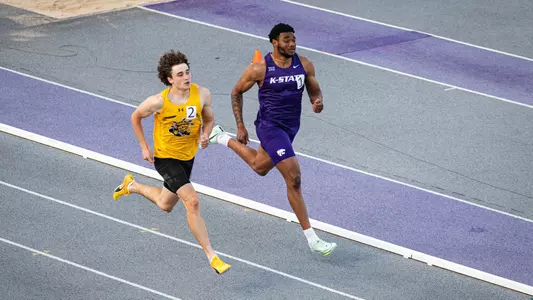Tyrique Lewis running in the Ward Haylett Invitational on April 26 at R.V. Christian Track