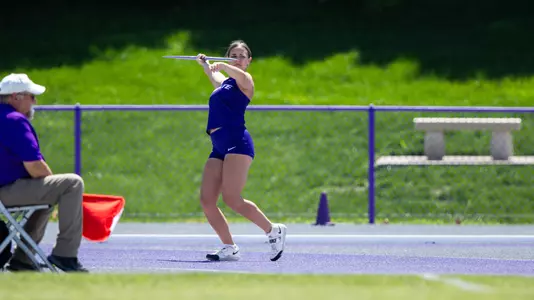 Brooklyn Jones in the javelin throw at the Ward Haylett Invitational on April 26 at R.V. Christian Track