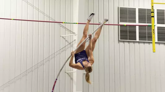Reagan Hukill in the pole vault at the Ward Haylett Invitational on April 26 at R.V. Christian Track