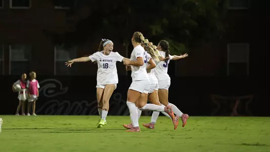 Hannah Palmer goal celebration at Oklahoma State