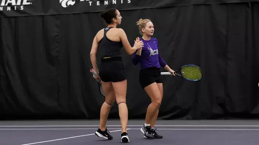TEN doubles team Veronika Kulhava and Maria Santos against Rice 2-23-25
