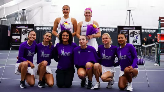 K-State Women's Tennis against Utah April 5, 2025. (Photo: Lexi Doherty/K-State Sports)