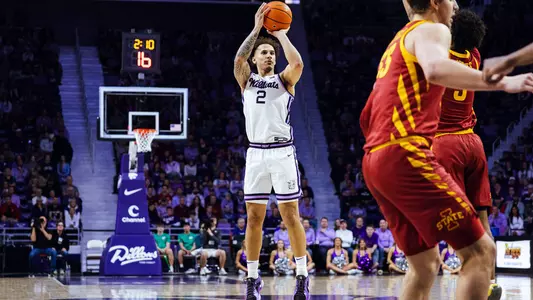 K-State Men's Basketball vs. Iowa State, March 8, 2025. Final: KSU 57, ISU 73.
(Photo: Will Huster/K-State Sports)