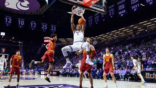 K-State Men's Basketball vs. Iowa State, March 8, 2025. Final: KSU 57, ISU 73.
(Photo: Will Huster/K-State Sports)