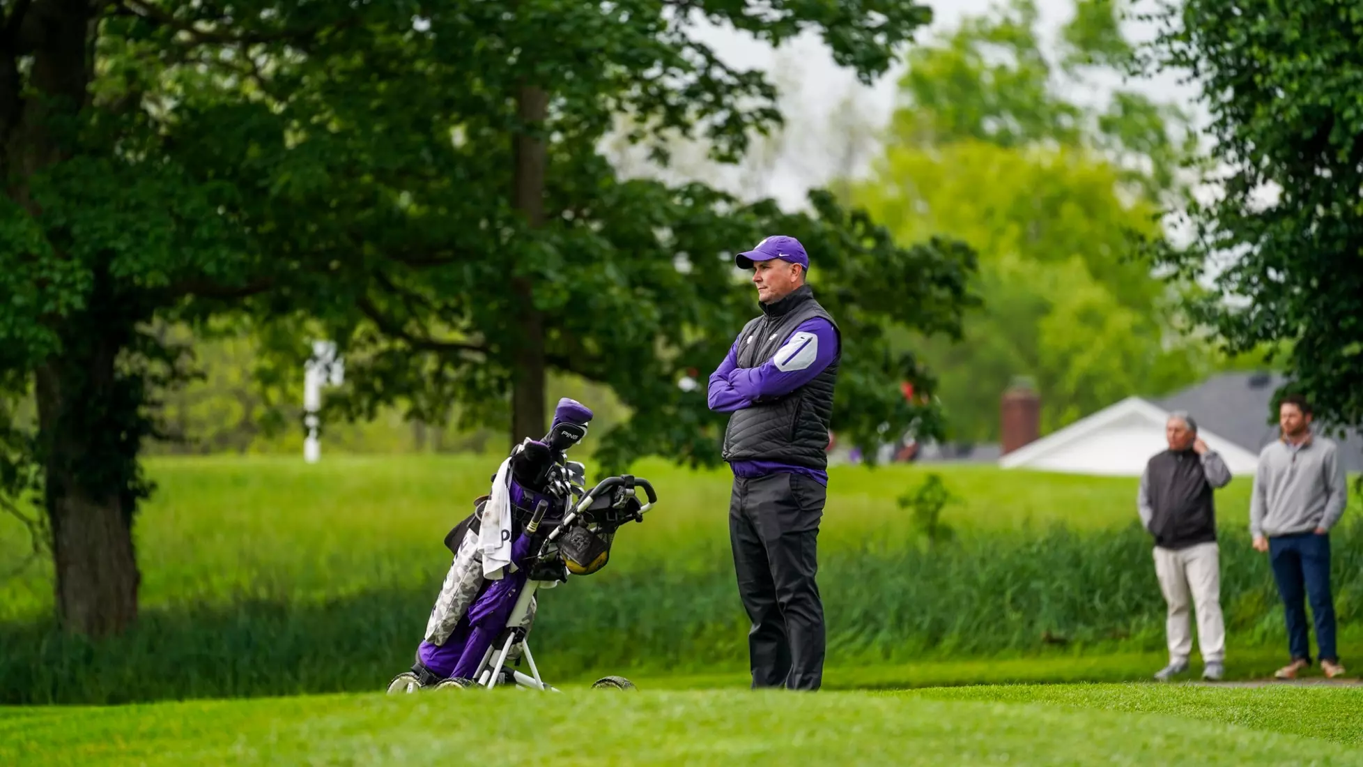Head Coach Stew Burke during the second round of the 2025 NCAA Lexington Regional on May 6, 2025. (Victoria Ahlbrecht)
