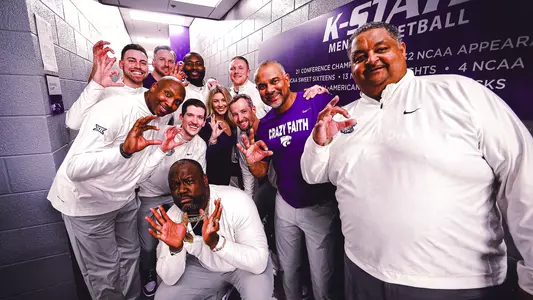 K-State Men's Basketball vs. Kansas, February 5, 2024. Final: KSU 75, KU 70.
(Photo: Lathe Cobb/K-State Sports)