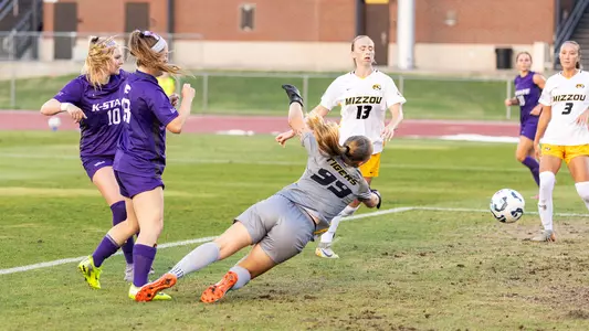 K-State Soccer vs. Missouri, August 6, 2025. Final: KSU 1, UM 1.
(Photo: Will Huster/K-State Sports)