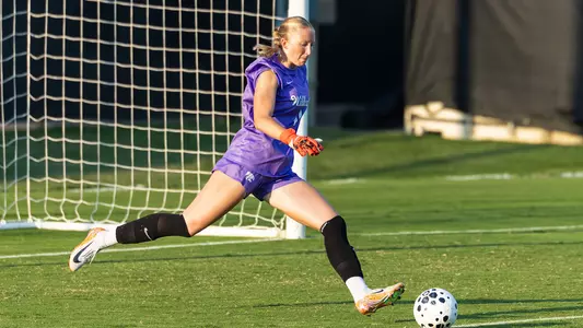 K-State Soccer vs. Oral Roberts , August 14, 2025. Final: KSU 2, ORU 0.
Home Opener
(Photo: Will Huster/K-State Sports)
