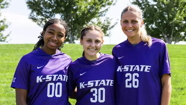 2025 K-State Seniors (l-r): Khaliana Garrett, Andra Mohler, Paige Dickson