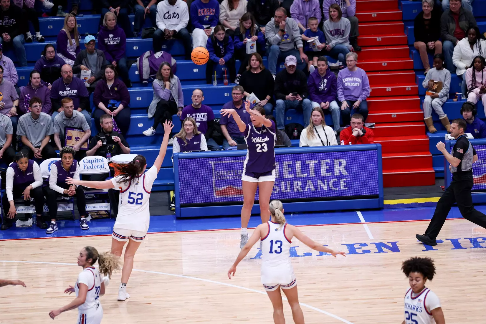 KStateWBB vs KU, Lawrence KS, Final: K-State 61, KU 83