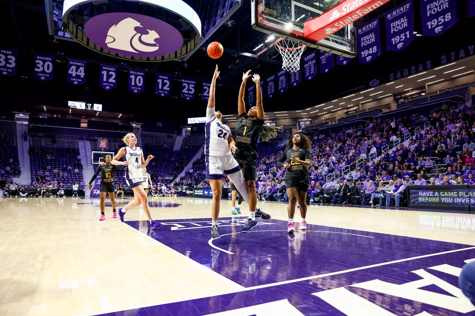 KStateWBB vs West Virginia, January 4th, Manhattan, KS, Final: K-State: 58, WVU: 60