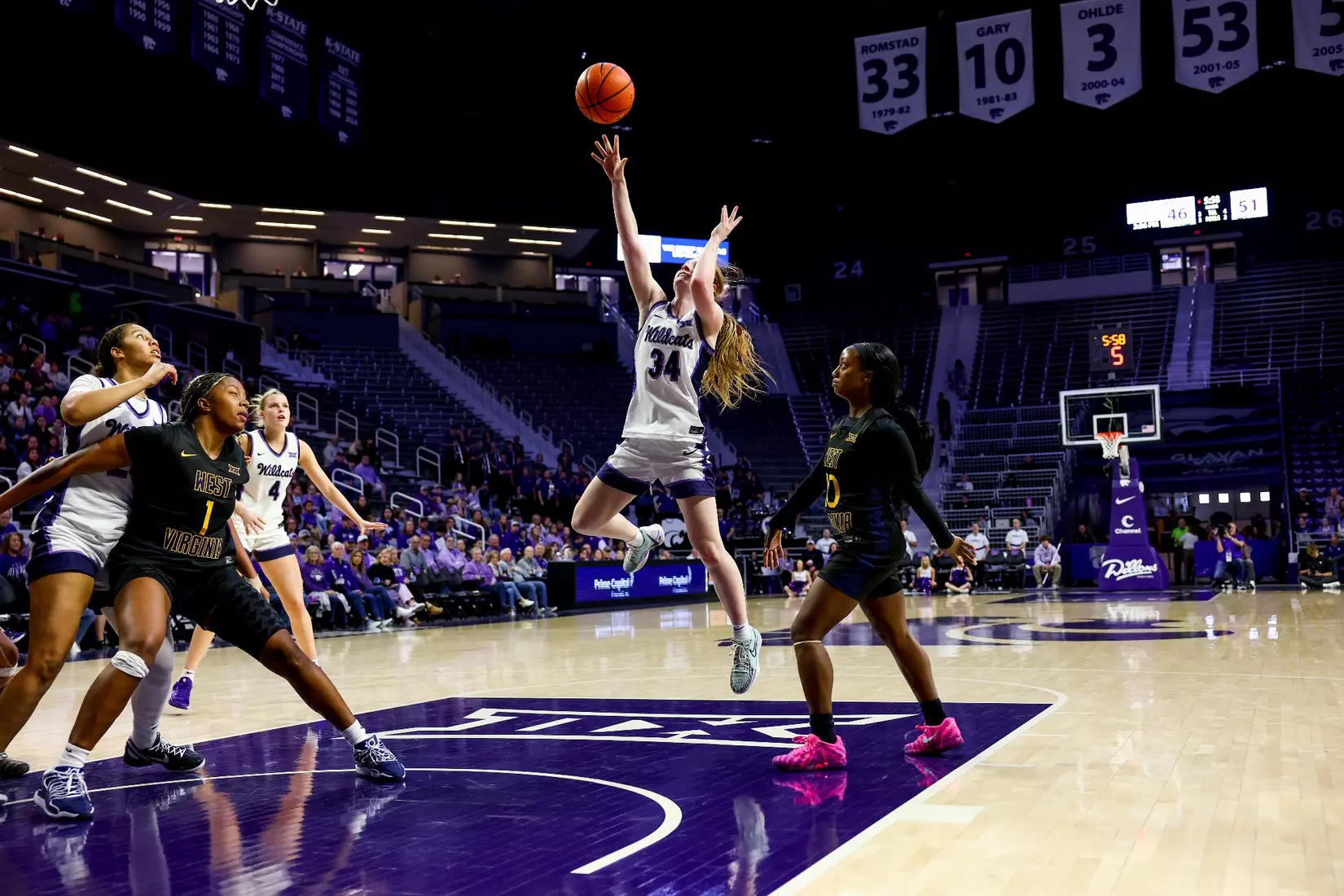 KStateWBB vs West Virginia, January 4th, Manhattan, KS, Final: K-State: 58, WVU: 60