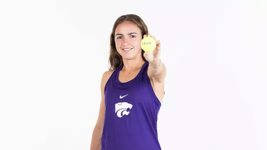 K-State Tennis vs. White Backdrop, {mmn} 9, 2026. .
(Photo: Cassidy Friend/K-State Sports)