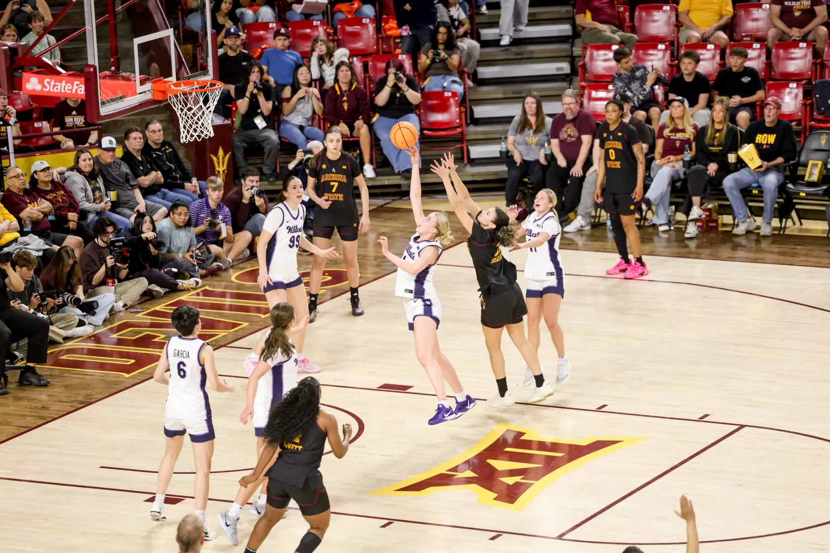 K-State Women's Basketball Arizona State University, February 1, 2026. Final: KSU 74, ASU 67.
(Photo: Gabriella Whisler/K-State Sports)