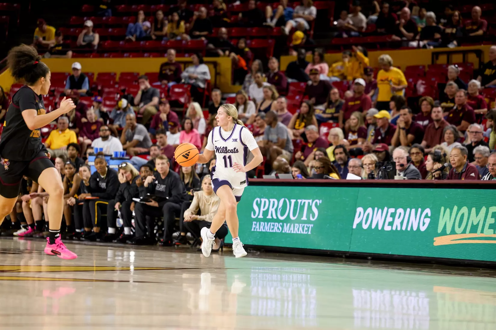 K-State Women's Basketball Arizona State University, February 1, 2026. Final: KSU 74, ASU 67.
(Photo: Gabriella Whisler/K-State Sports)