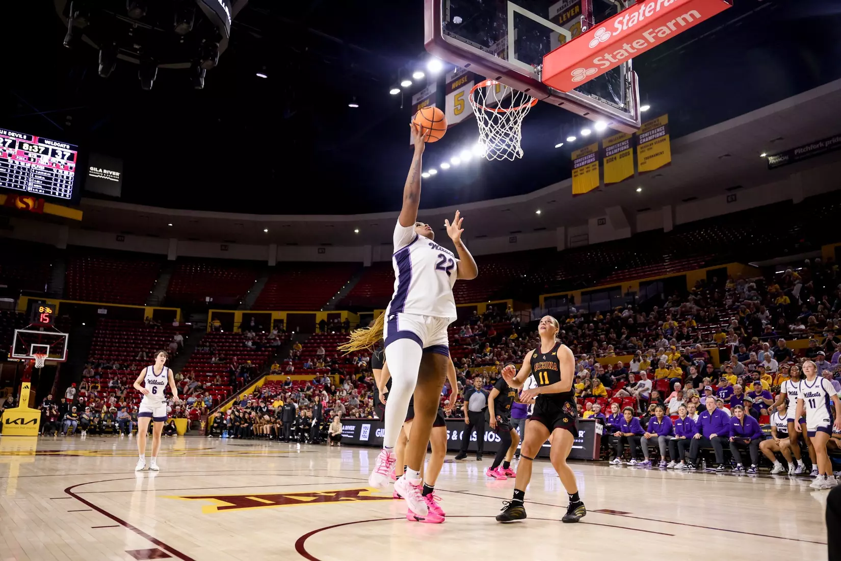 K-State Women's Basketball Arizona State University, February 1, 2026. Final: KSU 74, ASU 67.
(Photo: Gabriella Whisler/K-State Sports)