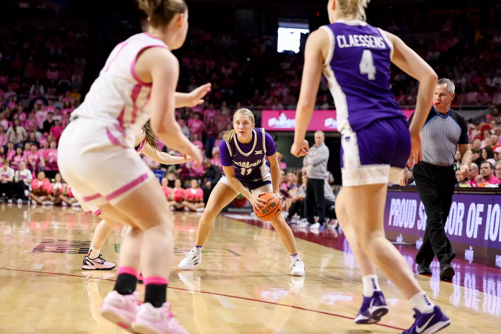 K-State Women's Basketball vs Iowa State - February 15, 2026 - Ames, IA - Hilton Coliseum - Final Score: K-State 72, Iowa State 76