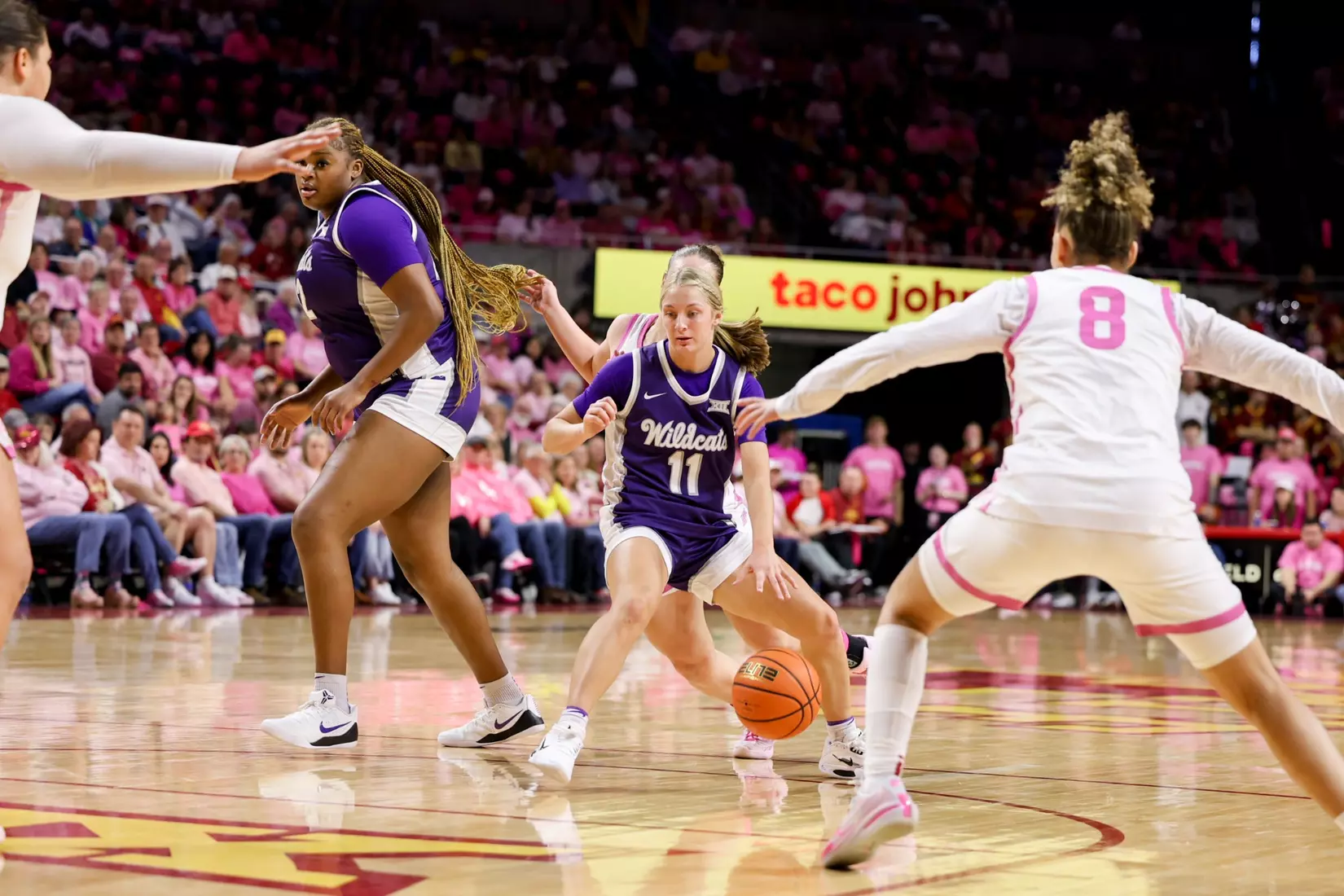 K-State Women's Basketball vs Iowa State - February 15, 2026 - Ames, IA - Hilton Coliseum - Final Score: K-State 72, Iowa State 76