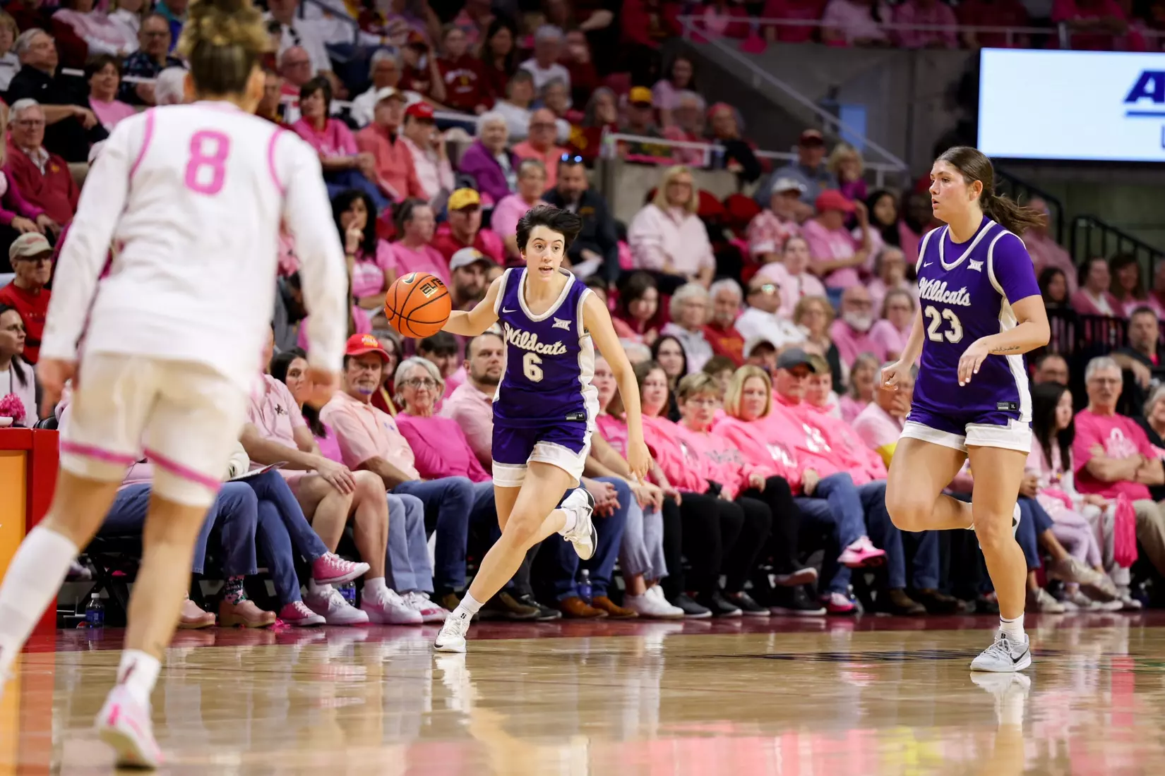 K-State Women's Basketball vs Iowa State - February 15, 2026 - Ames, IA - Hilton Coliseum - Final Score: K-State 72, Iowa State 76