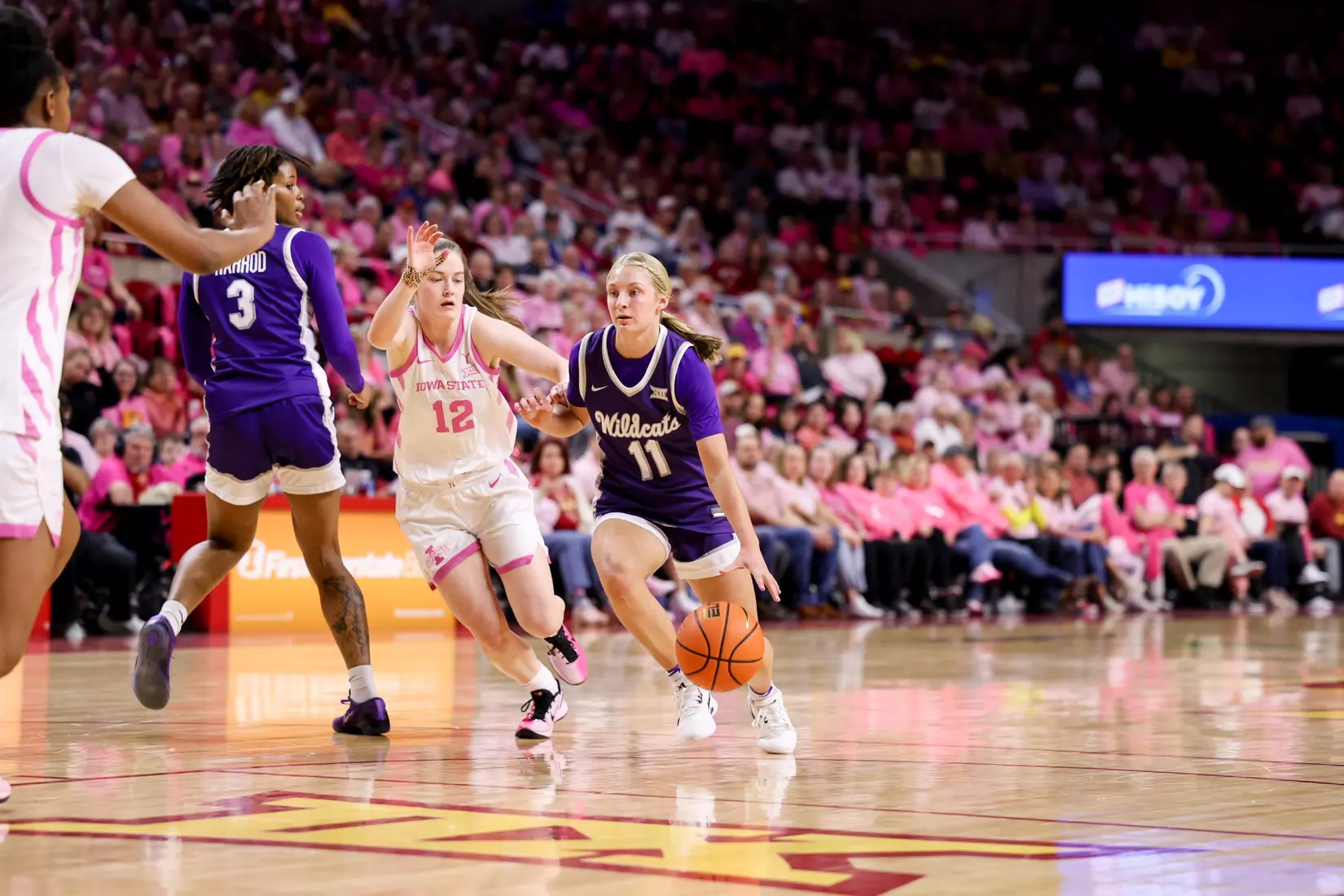 K-State Women's Basketball vs Iowa State - February 15, 2026 - Ames, IA - Hilton Coliseum - Final Score: K-State 72, Iowa State 76