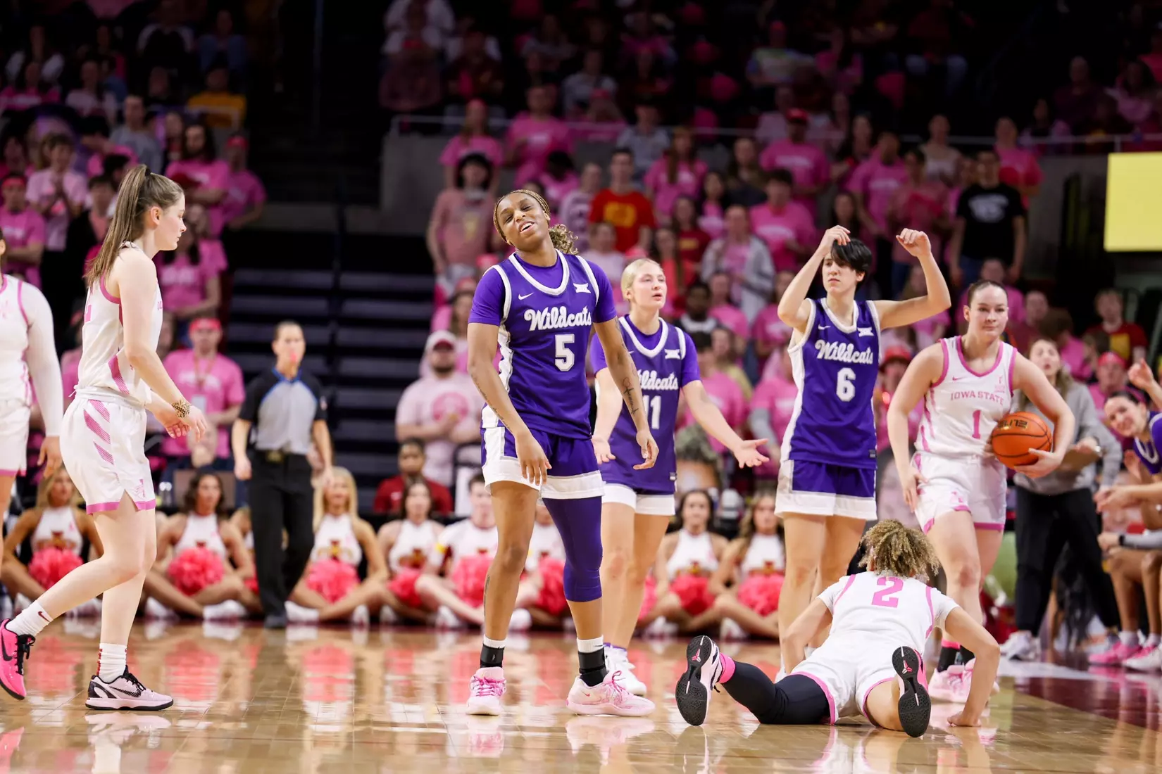 K-State Women's Basketball vs Iowa State - February 15, 2026 - Ames, IA - Hilton Coliseum - Final Score: K-State 72, Iowa State 76