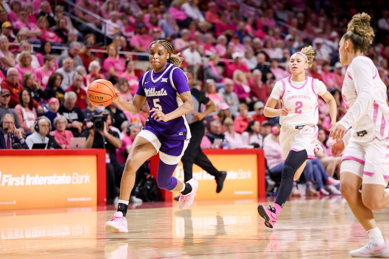 K-State Women's Basketball vs Iowa State - February 15, 2026 - Ames, IA - Hilton Coliseum - Final Score: K-State 72, Iowa State 76