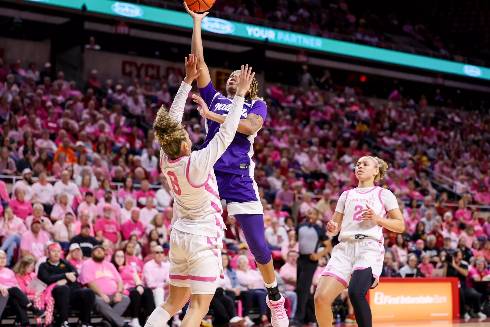 K-State Women's Basketball vs Iowa State - February 15, 2026 - Ames, IA - Hilton Coliseum - Final Score: K-State 72, Iowa State 76