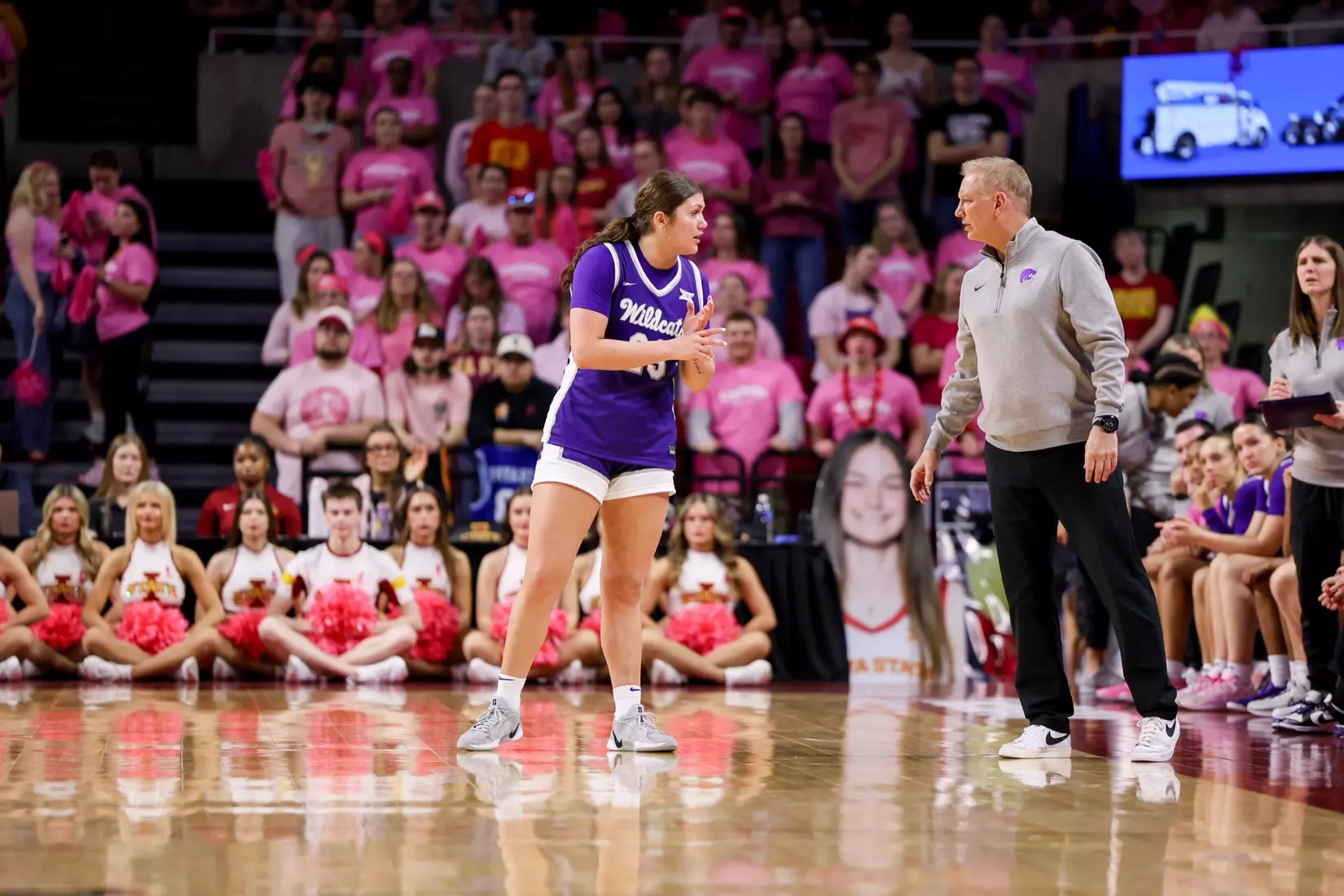 K-State Women's Basketball vs Iowa State - February 15, 2026 - Ames, IA - Hilton Coliseum - Final Score: K-State 72, Iowa State 76