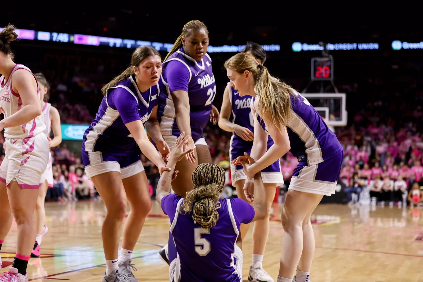 K-State Women's Basketball vs Iowa State - February 15, 2026 - Ames, IA - Hilton Coliseum - Final Score: K-State 72, Iowa State 76