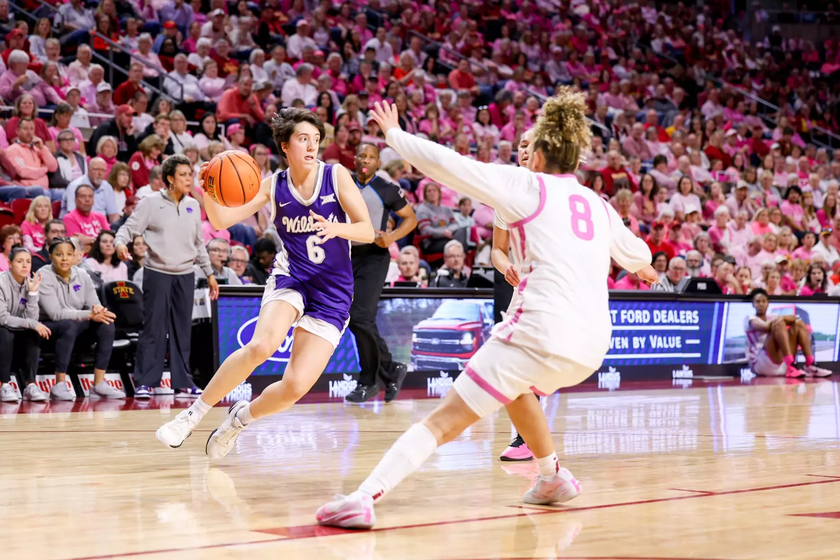 K-State Women's Basketball vs Iowa State - February 15, 2026 - Ames, IA - Hilton Coliseum - Final Score: K-State 72, Iowa State 76