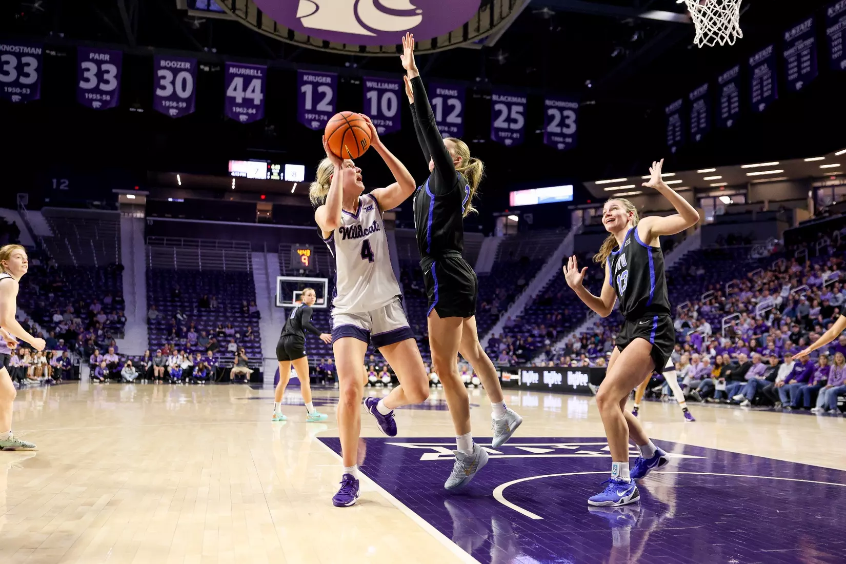 K-State National Girls and Women in Sports Day, February 7, 2026.
Final: K-State 77, BYU 52
