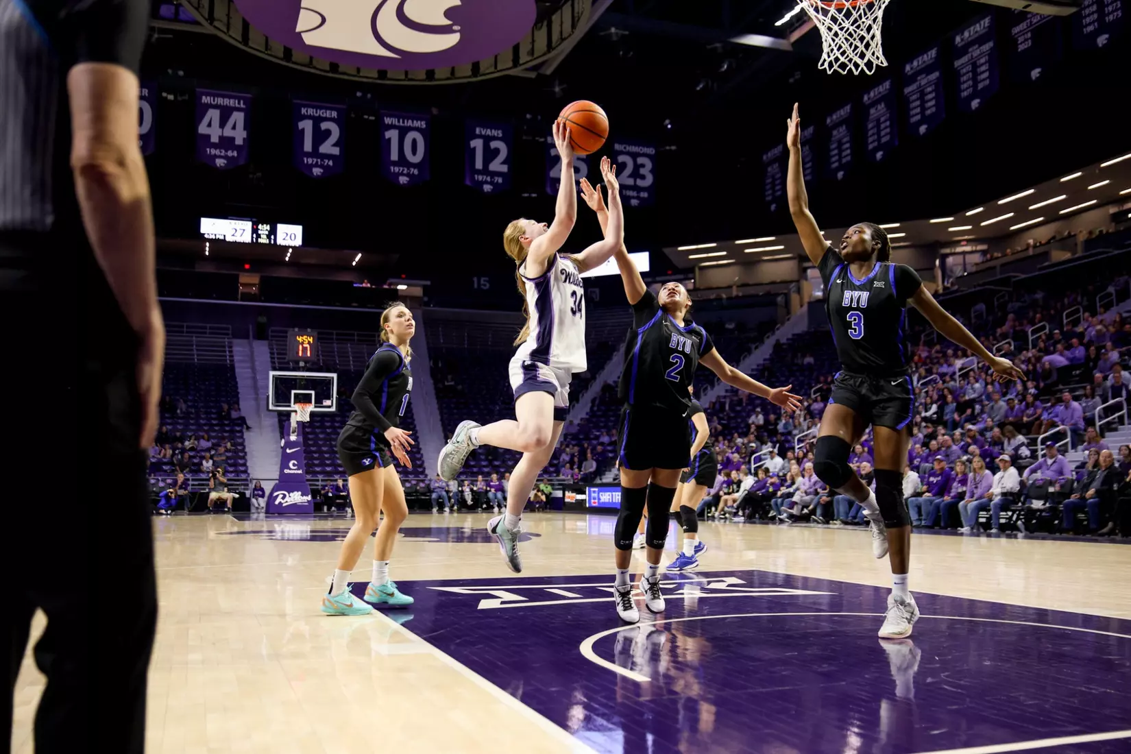 K-State National Girls and Women in Sports Day, February 7, 2026.
Final: K-State 77, BYU 52