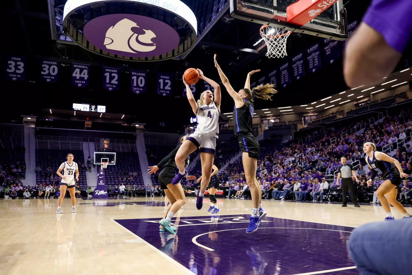 K-State National Girls and Women in Sports Day, February 7, 2026.
Final: K-State 77, BYU 52