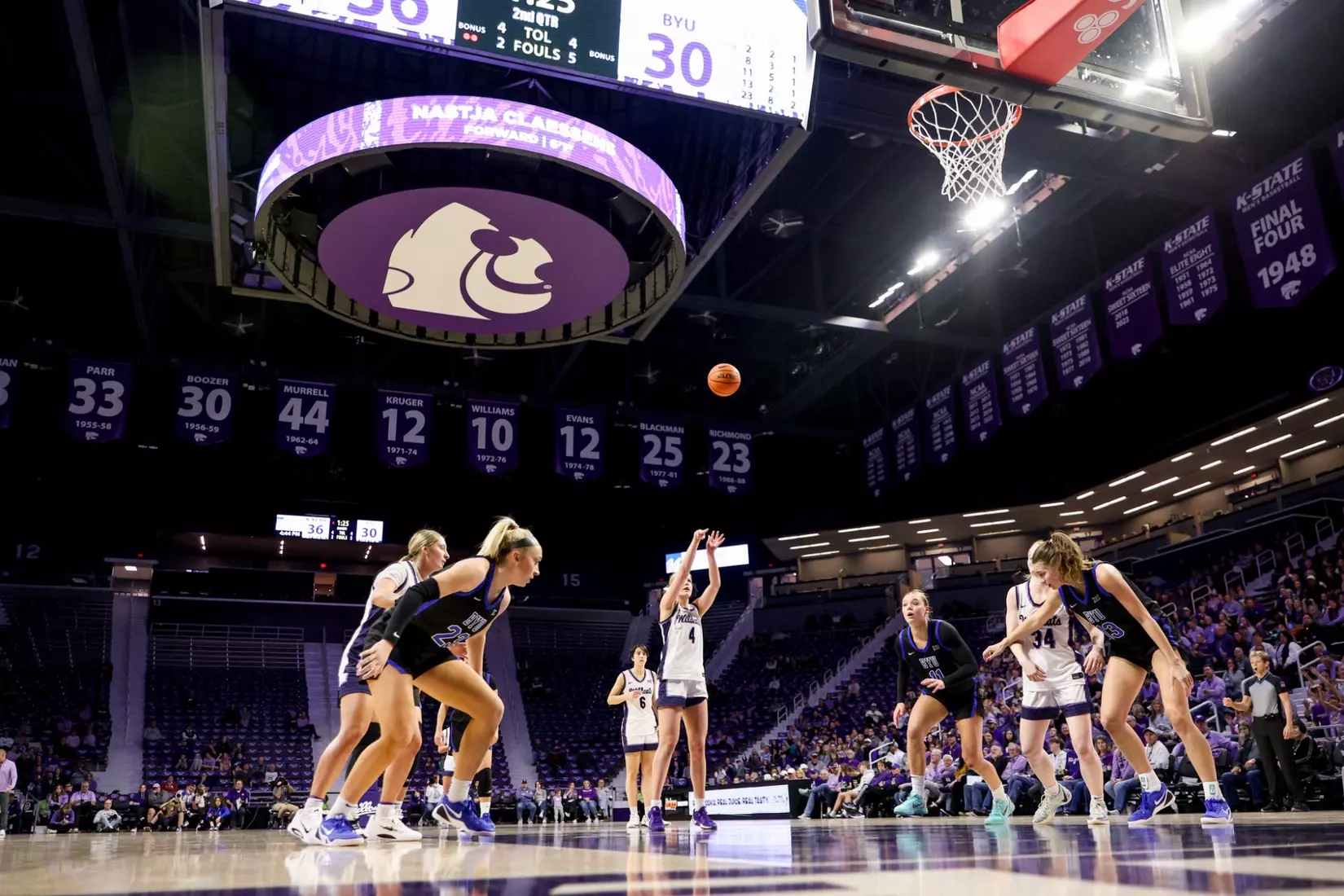 K-State National Girls and Women in Sports Day, February 7, 2026.
Final: K-State 77, BYU 52
